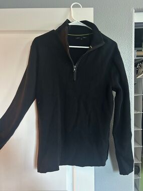Banana Republic Black quarter-Zip Men's Sweater